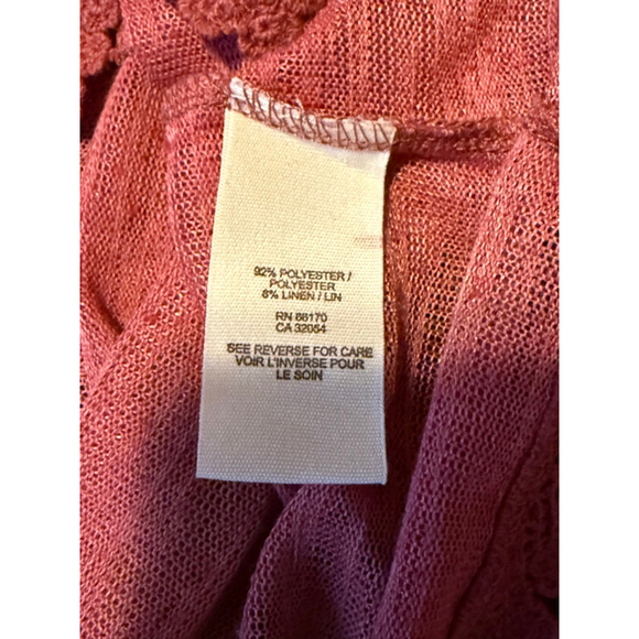 Vintage Free People Lace Hem Cardigan in Rose ✨ Size M - Picture 5 of 5